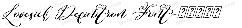 Lovesick Definition Font字体转换